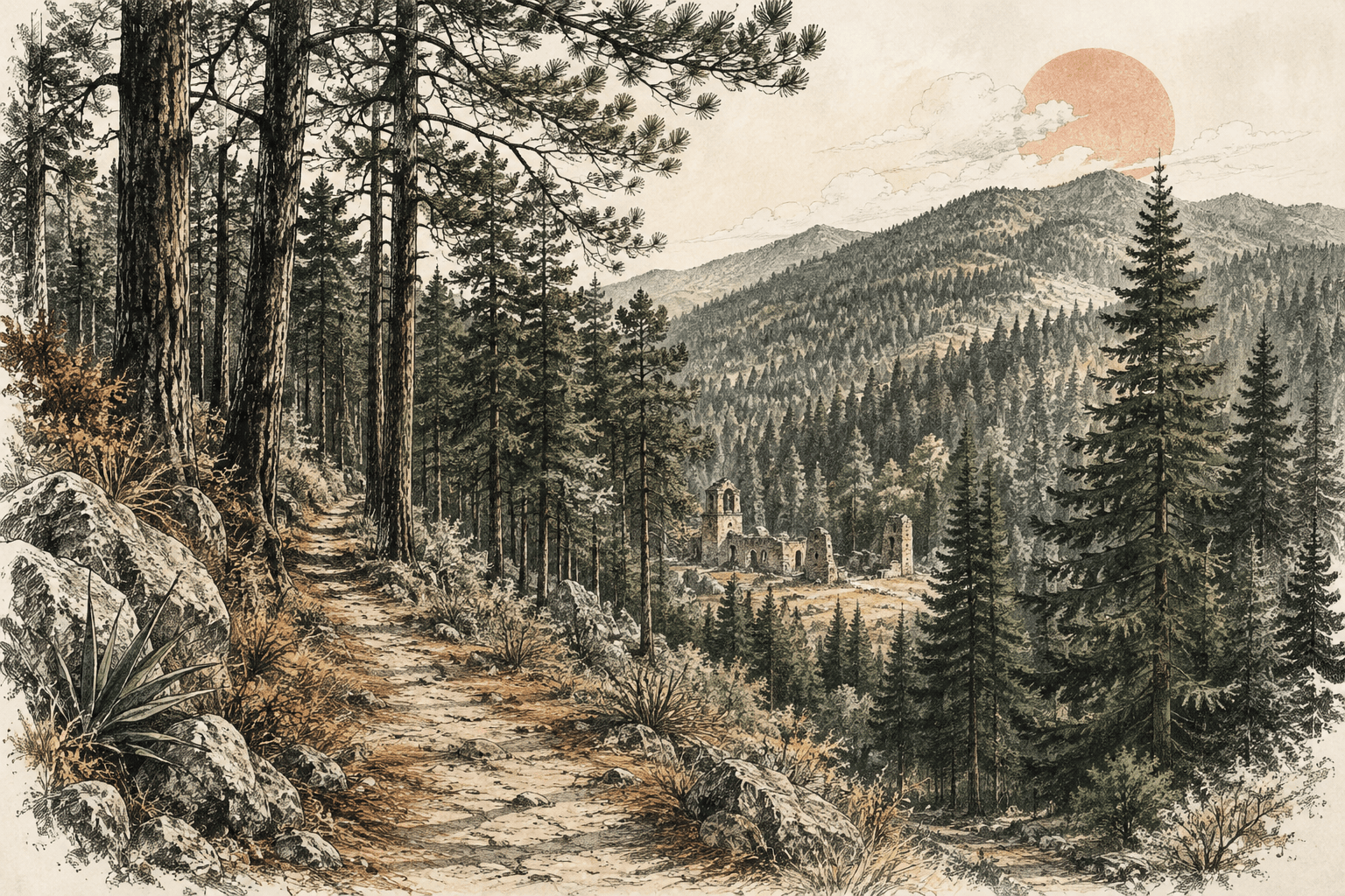 Ilustración de Desierto de los Leones