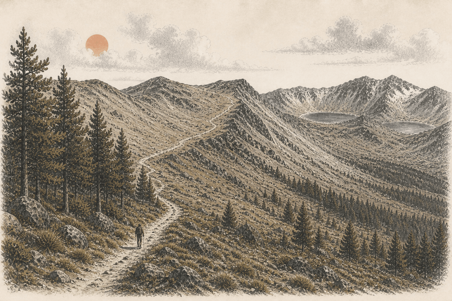 Ilustración de Parque de los Venados a las lagunas